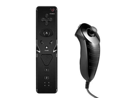 Nieuwe Remote Controller + Nunchuck voor Wii - Black