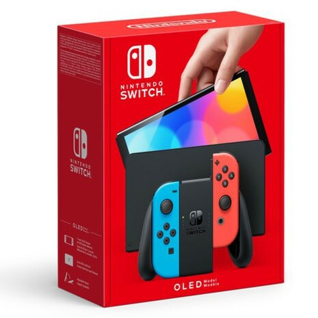 Nintendo Switch OLED - Red/Blue [Complete]