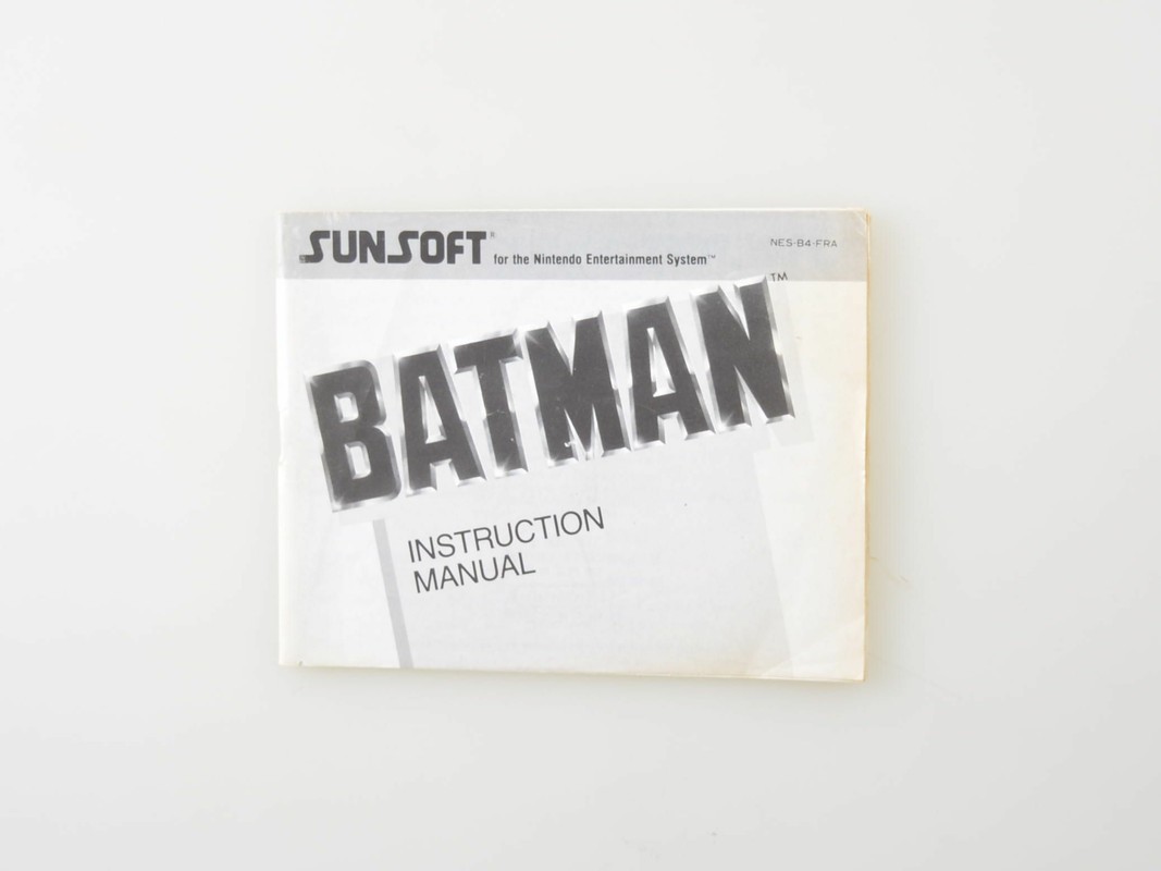 Batman: The Video Game ⭐ Nintendo [NES] Manual 