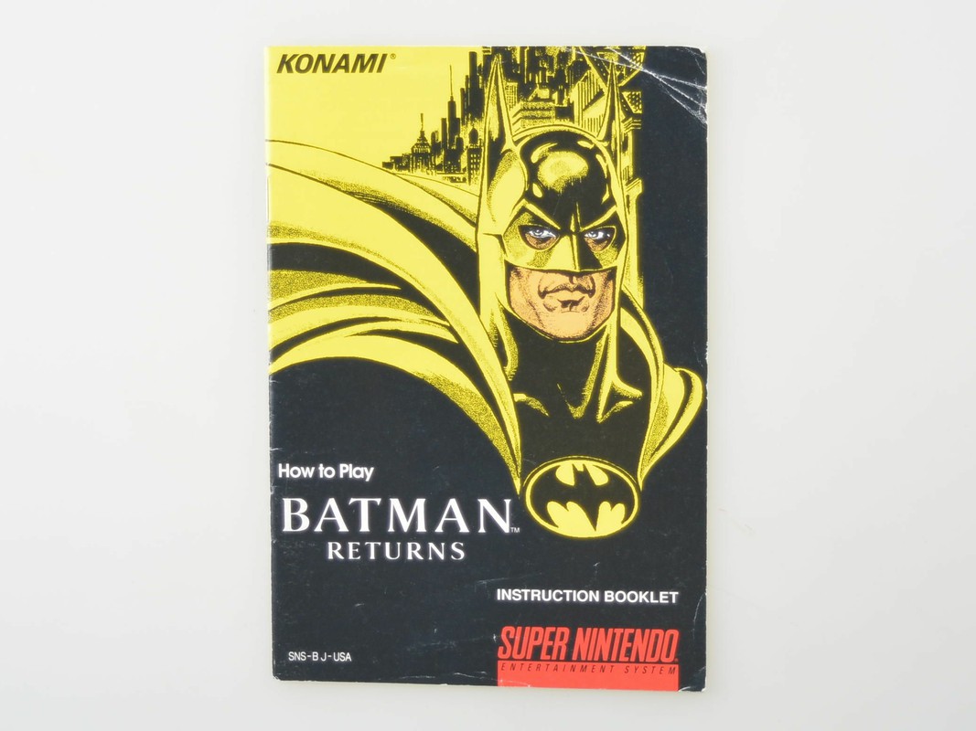 Batman Returns ⭐ Super Nintendo [SNES] Manual 