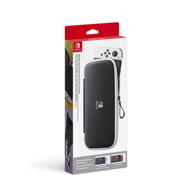 Nintendo Switch OLED Carrying Case - White/Black [Complete]