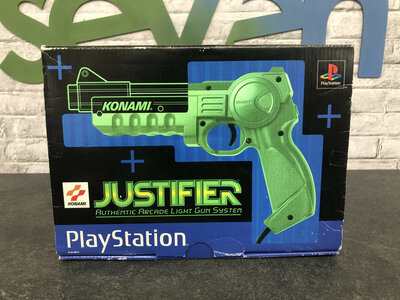 Konami Justifier Green Light Gun for Sony PlayStation 1 (NTSC)